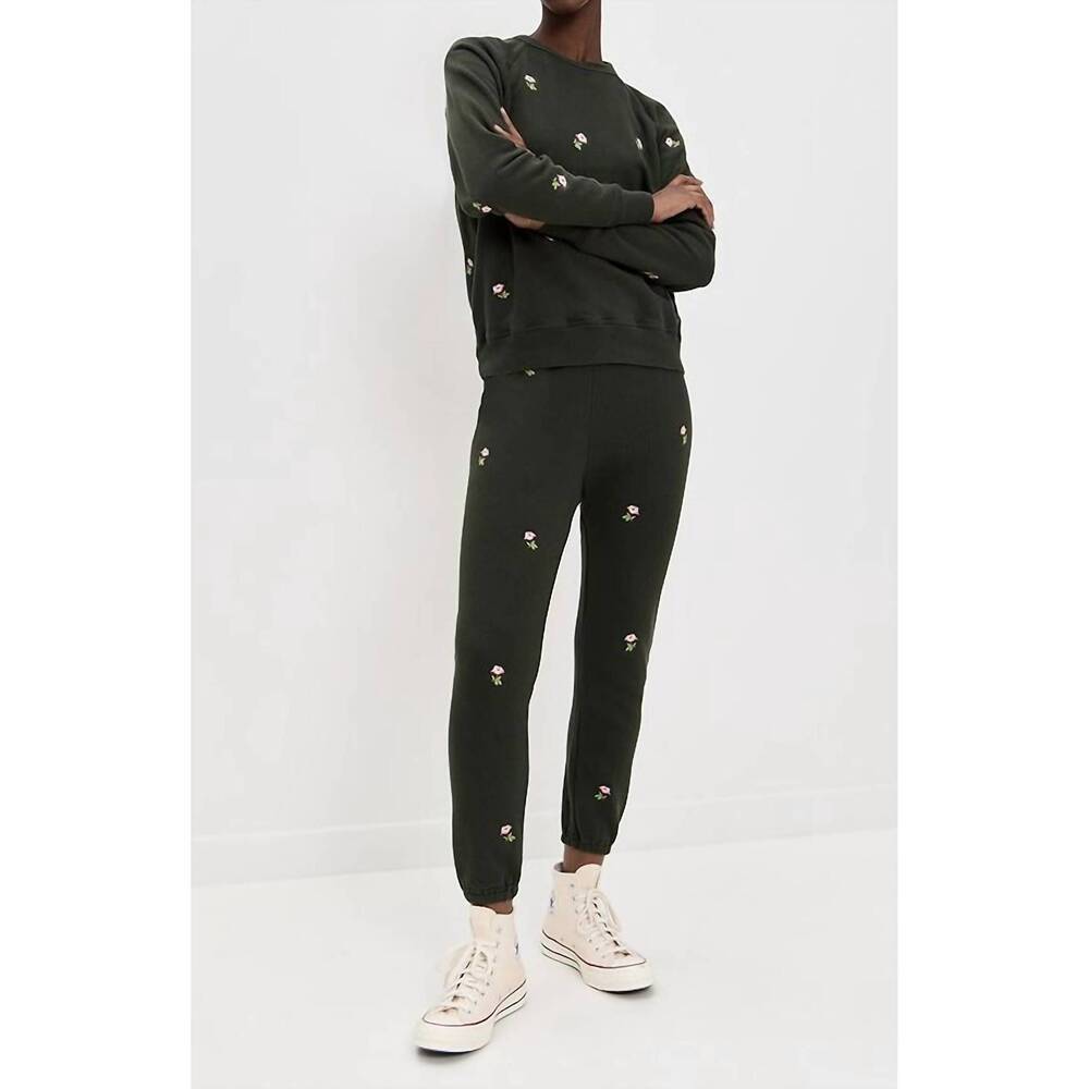 NEW THE GREAT. stadium sweatpant in woodland green